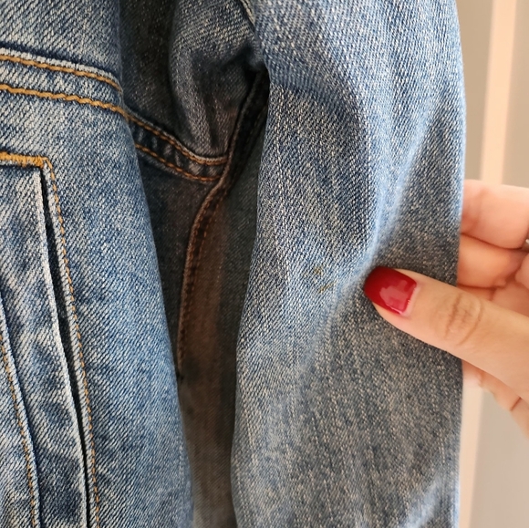 Marithe Francois Girbaud Bomber Denim Jacket Cropped Y2K Size M - Picture 6 of 14